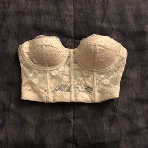 Lace Nude Bralette Tube Top